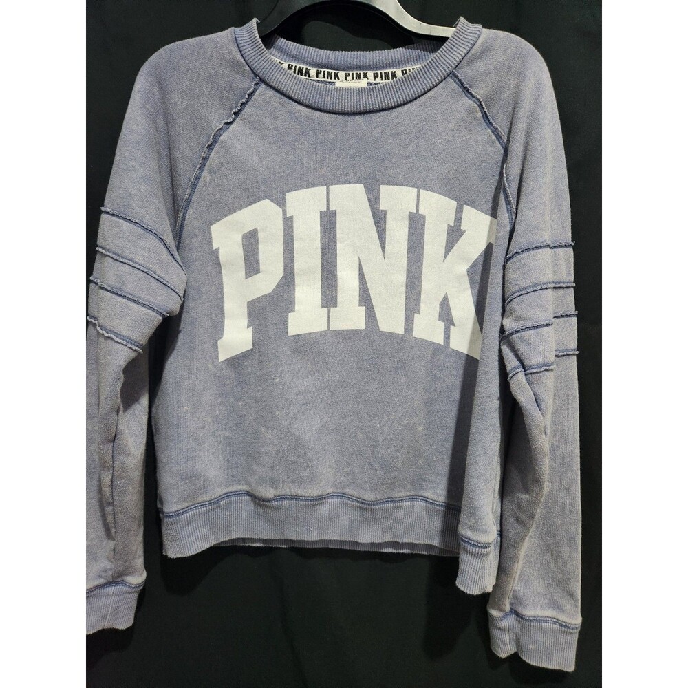 PINK Victoria’s Secret Lavender Crewneck Sweatshirt Women’s MEDUIM Cropped
